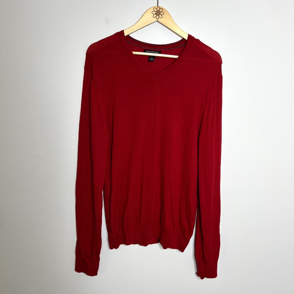 Banana Republic Red Marino Wool Sweater